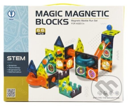 Teddies Magnetická stavebnice 66ks