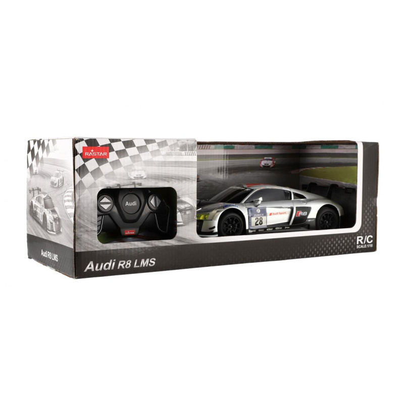 Rastar Auto RC Audi R8 plast 28cm stříbrné