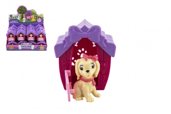 Teddies Pejsek v boudě plast 6x7x5cm