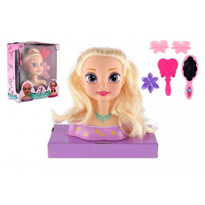 Česací hlava s doplňky 24 cm