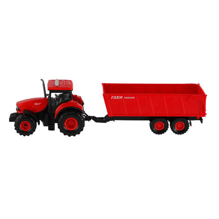 Teddies Traktor Zetor s valníkem plast 36cm na setrvačník na bat. se světlem se zvukem v krabici 39x13x13cm