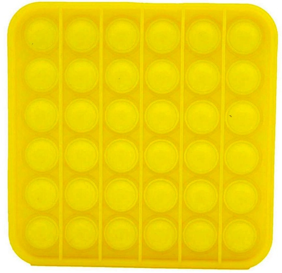 TEDDIES Bubble pops - Praskající bubliny silikon antistresová spol. hra 5 barev čtverec 12,5x12,5cm