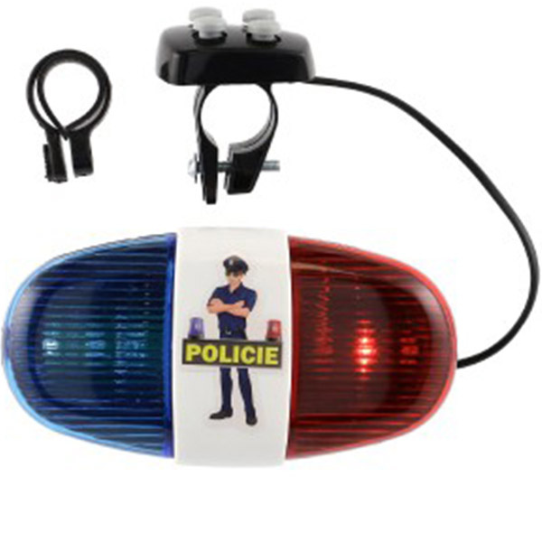 Teddies Světlo policejní na kolo plast 13x7cm na baterie se světlem zvukem na kartě