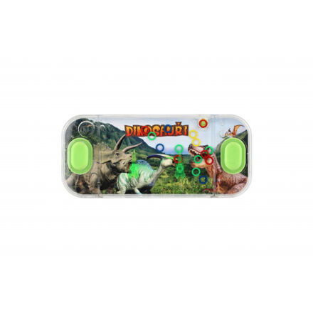 Vodní hra hlavolam 15,5x7cm plast dinosaurus 4 druhy 24ks v boxu