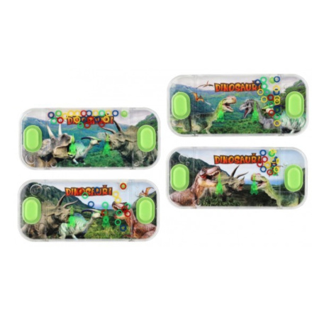 Vodní hra hlavolam 15,5x7cm plast dinosaurus 4 druhy 24ks v boxu