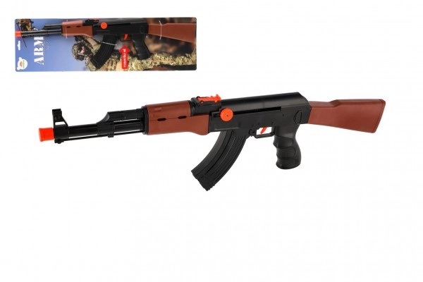 Teddies Pistole samopal ARMY plast 52cm na natažení na kartě 15,5x53x3cm 00850850-XG