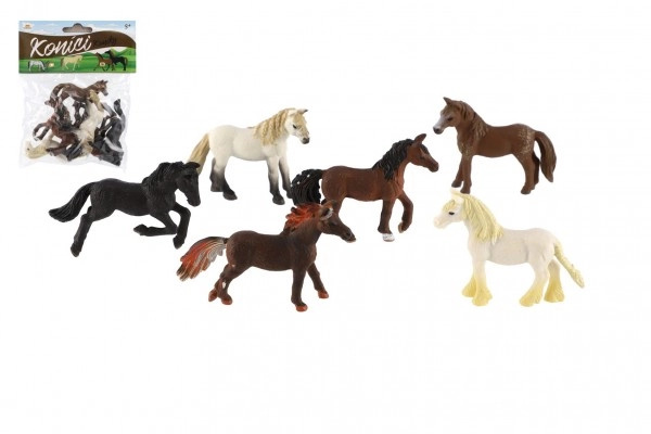 Teddies Kůň malý 6ks plast 6-7cm v sáčku
