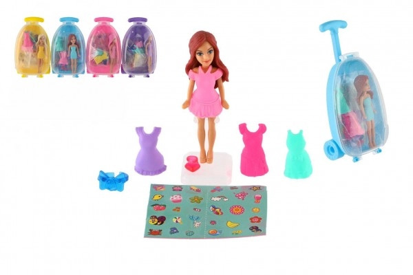 Teddies Panenka s doplňky v plastovém kufříku