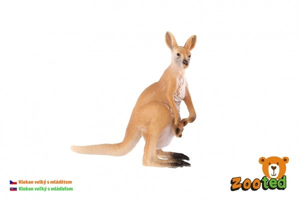 ZOOted Klokan velký s mládětem zooted plast 11cm