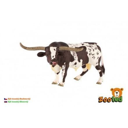 ZOOted Býk dlouhorohý texaský skot zooted plast 15cm