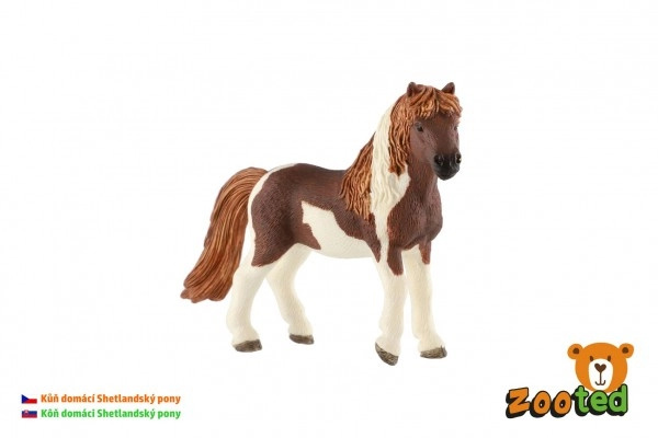 ZOOted Kůň domácí Shetlandský pony zooted plast 12cm
