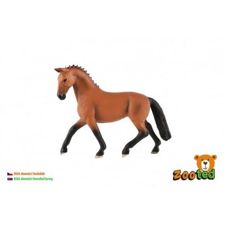ZOOted Kůň domácí hnědák zooted plast 13cm