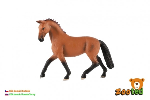 ZOOted Kůň domácí hnědák zooted plast 13cm