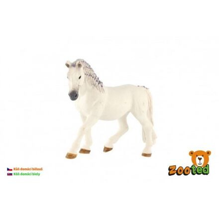 ZOOted Kůň domácí bělouš plast 13 cm