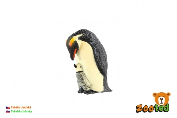 ZOOted Tučňák císařský s mládětem zooted plast 6 cm