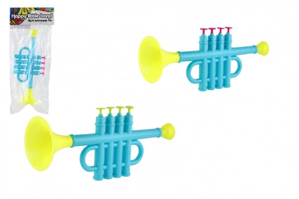 Teddies Trubka Trumpeta plast 25cm 2 barvy v sáčku