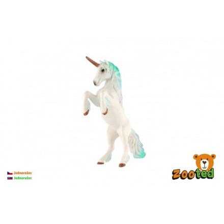 ZOOted Jednorožec bílo-modrý zooted plast 18cm