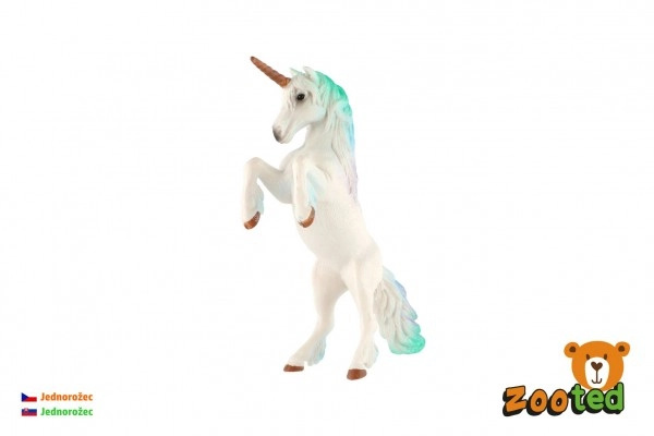 ZOOted Jednorožec bílo-modrý zooted plast 18cm