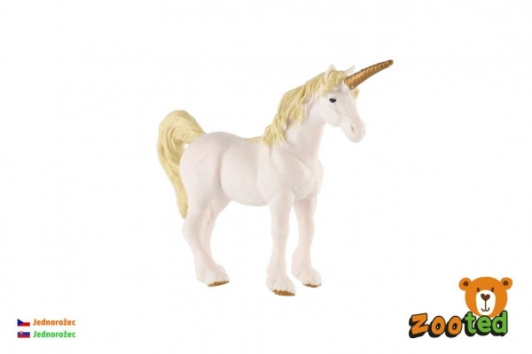 ZOOted Jednorožec bílo-zlatý zooted plast 16cm