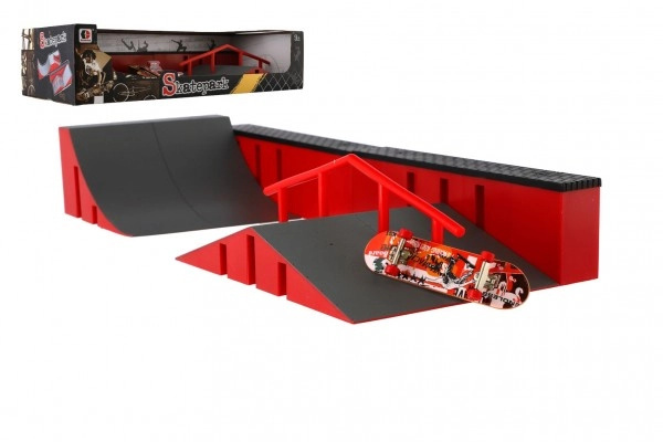 Teddies Skatepark skateboard prstový šroubovací plast 9cm v krabici 44x10x18cm