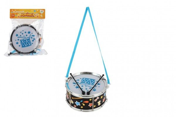 Plastový bubínek s popruhem a paličkami pro děti