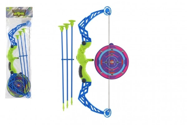 Teddies Luk 57cm + šípy s přísavkami plast 3ks + terč v sáčku