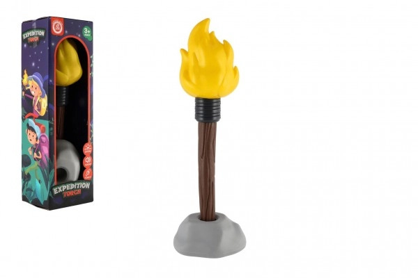 Teddies Pochodeň/Světlo s držákem 32 cm se světlem se zvukem