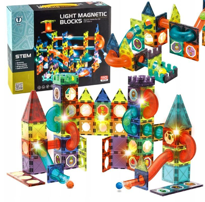 Teddies Kuličková dráha magnetická 110ks