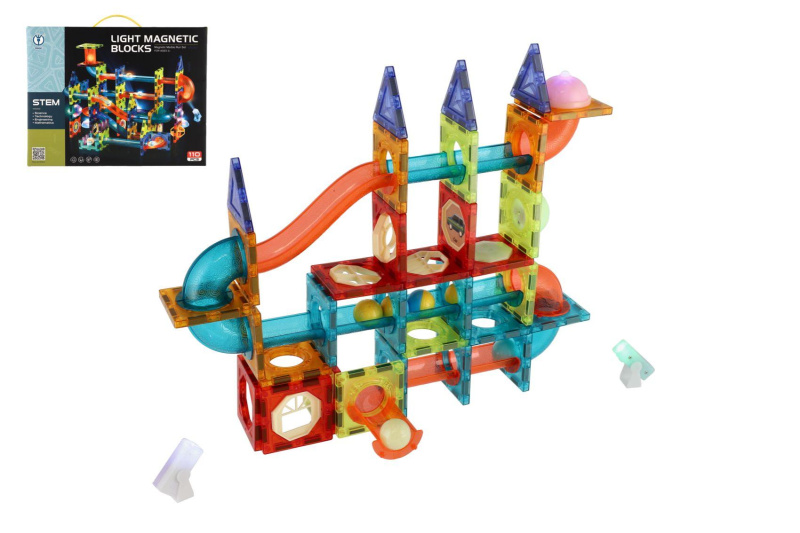 Teddies Kuličková dráha magnetická 110ks