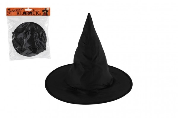 Klobouk čarodějnický skládací 32cm v sáčku