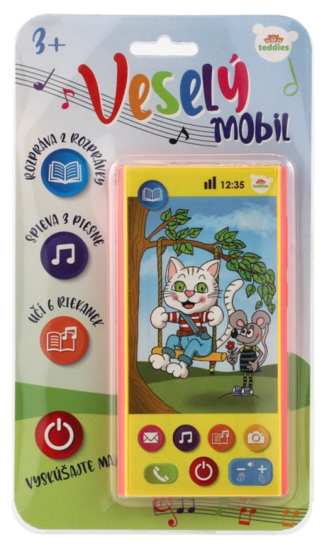 Teddies Veselý Mobil Telefon plast slovensky mluvící