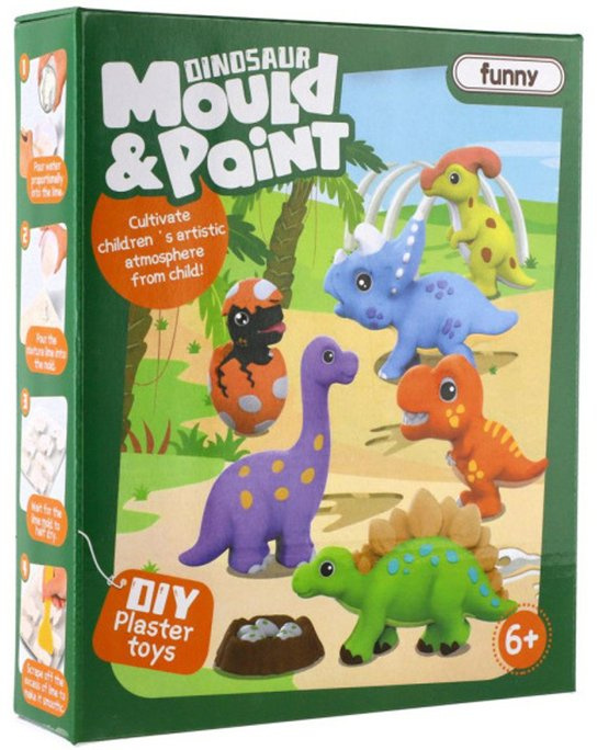 Kreativní sada výroba a malování dinosaura ze sádry -  Autor Neuveden