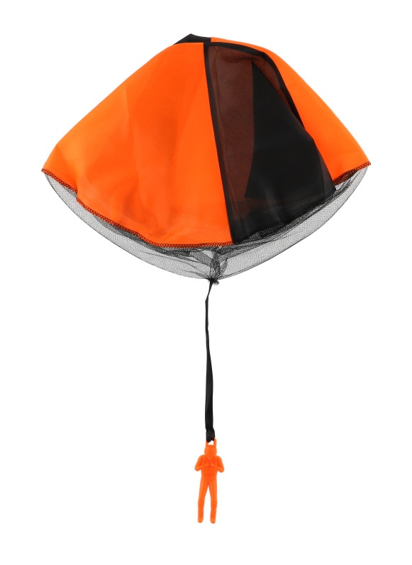 Teddies Parašutista figurka s padákem létající 9cm 4 barvy v tubě 24ks v boxu