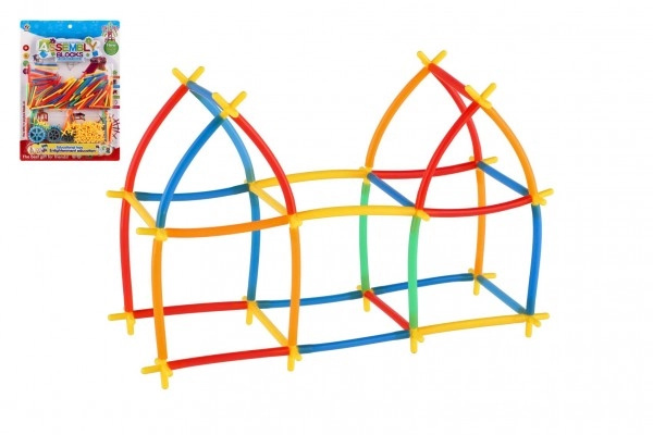 Teddies Stavebnice kreativní ze slámek/brček