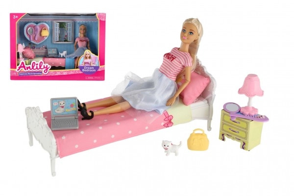 Teddies Anlily kloubová s pokojíčkem plast 26 cm s doplňky