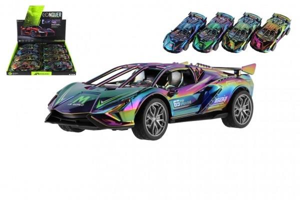 Teddies Auto sportovní plast 16cm na setrvačník na baterie