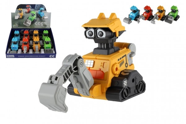 Teddies Robot vesmírný Zmáčkni a jeď plast 14cm na setrvačník 4 druhy