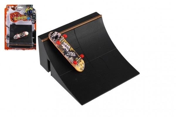 Skateboard prstový šroubovací s rampou plast mix druhů na kartě