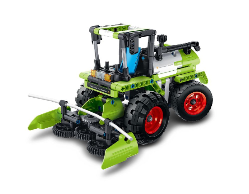 Stavebnice iM.MASTER kombajn/traktůrek 2v1 plast 335 dílků v krabici 31x23x6,5cm