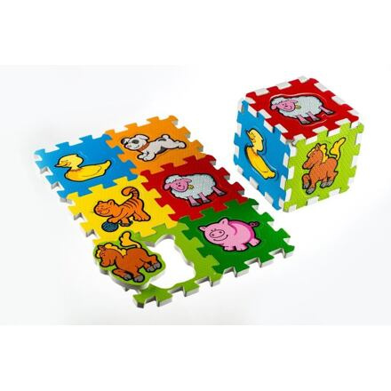 Teddies puzzle Moje první zvířátka 15x15x1 2cm MPZ 6 ks