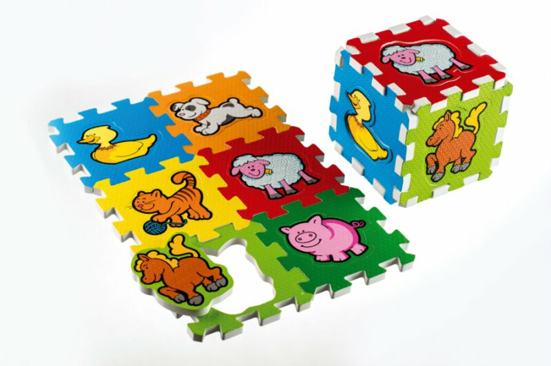 Teddies puzzle Moje první zvířátka 15x15x1 2cm MPZ 6 ks