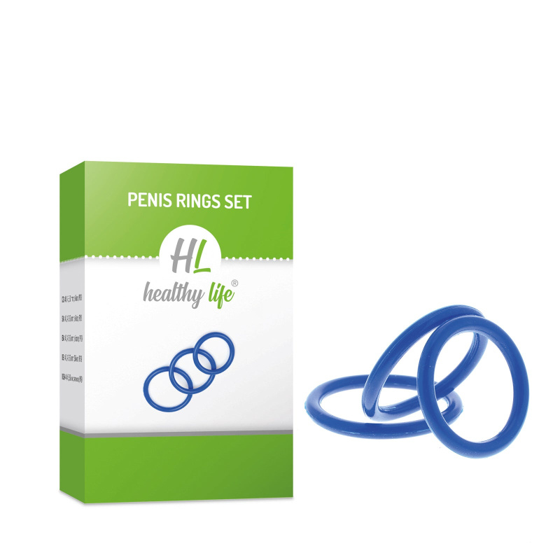 Penis Ring set blue Healthy Life 3ks