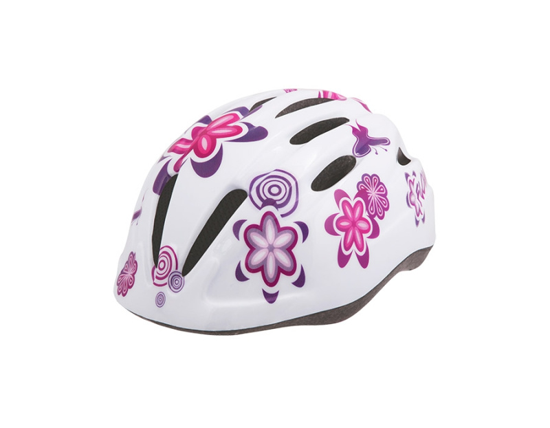 CAPPA Dětská cyklistická přilba HardShell, bílá/růžová, vel. XS/S