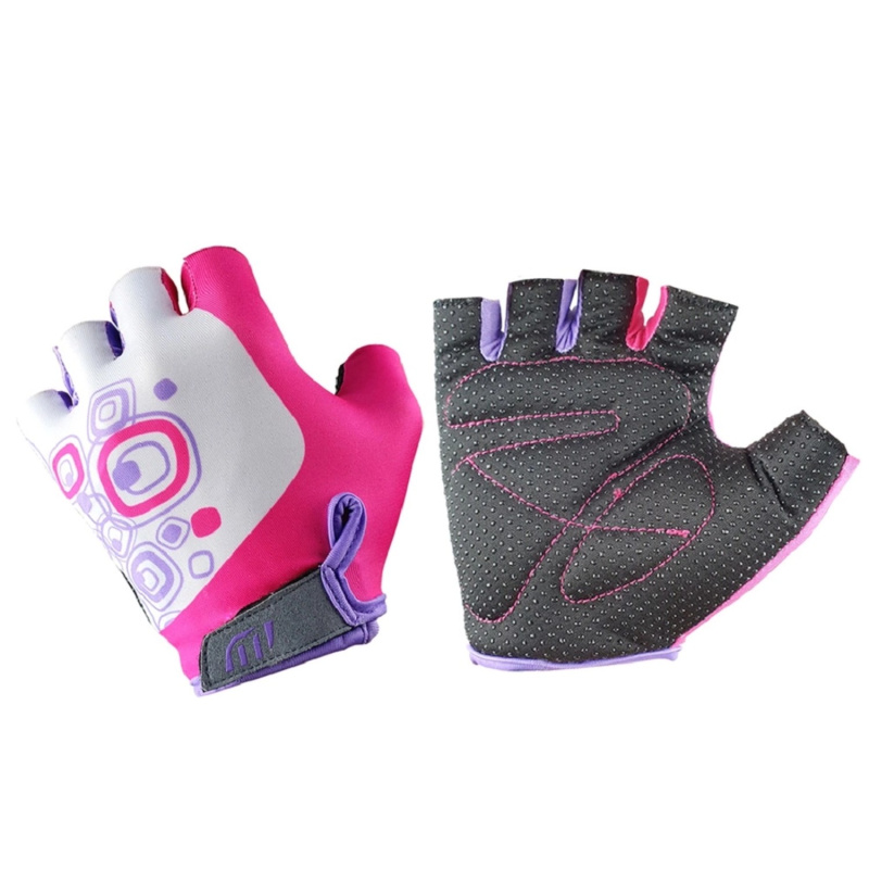 CAPPA Cyklistické rukavice Lila dívčí, bílá, vel. 7-8