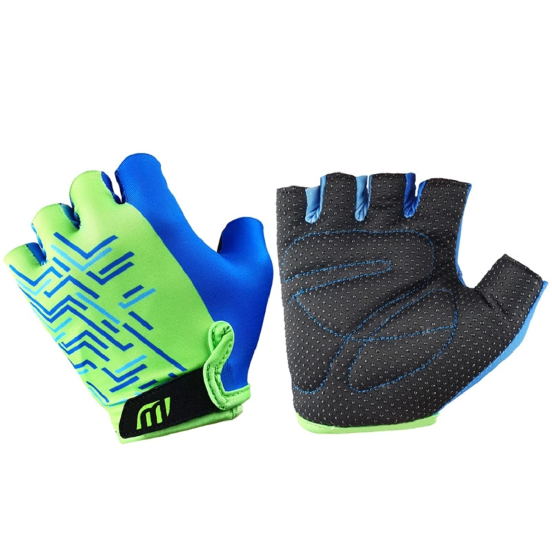 CAPPA Cyklistické rukavice chlapecké, modrá/zelená, vel. 7-8