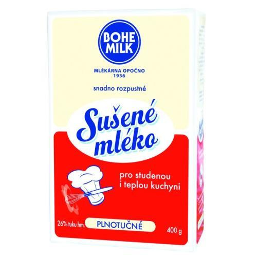 Sušené mléko Bohemilk - 26 %, plnotučné, 400 g