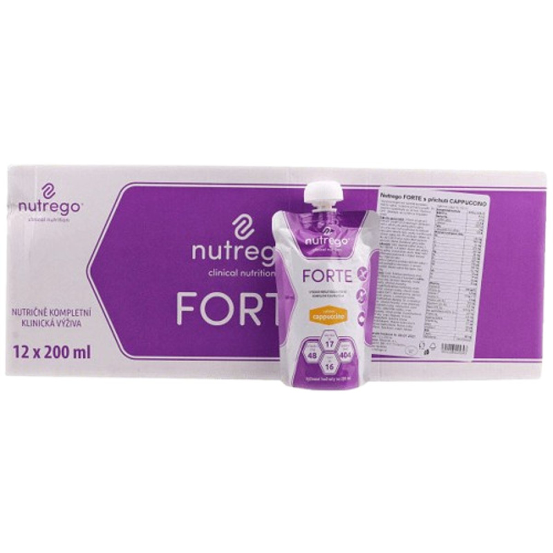 NUTREGO FORTE S PŘÍCHUTÍ CAPPUCCINO perorální roztok 12X200ML