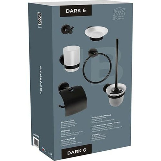 Bemeta SET sada koupelnových doplňků černá 204 600