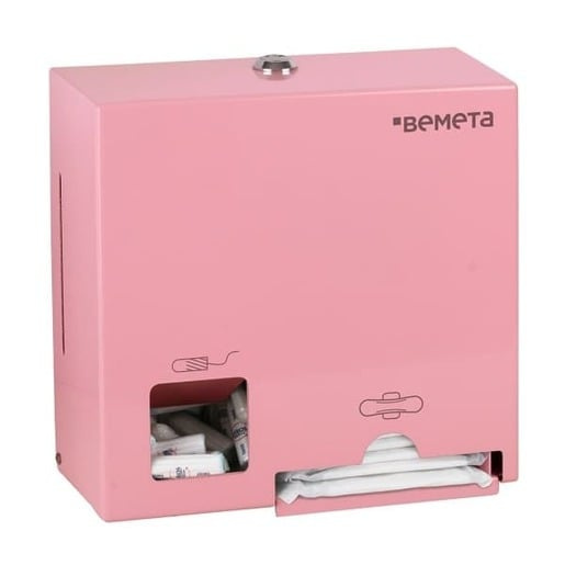 Zásobník na tampony a vložky Bemeta růžová nerez 101403277