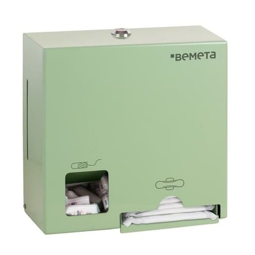 Zásobník na tampony a vložky Bemeta zelená nerez 101403279